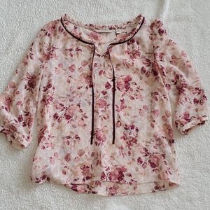 Lauren Conrad Floral Print Top